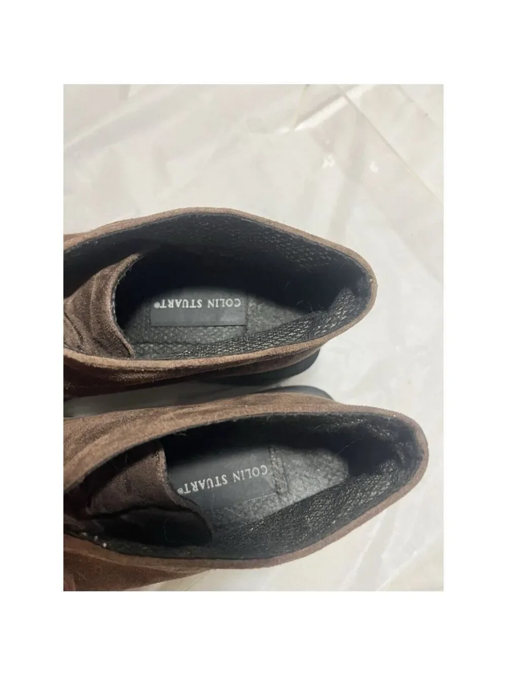 Colin Stuart vintage chunky Platform Loafer Brown Suede Y2K 90's